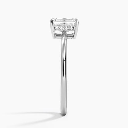 Solitaire 1 CT Emerald Cut Lab Grown Diamond Engagement Ring - view 3