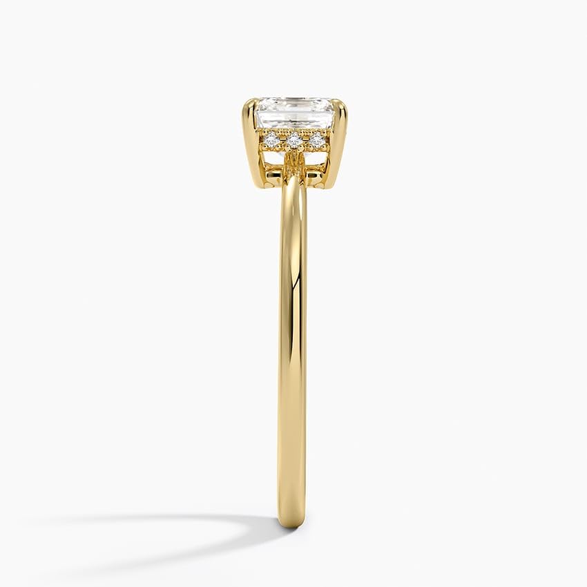 Solitaire 1 CT Asscher Cut Lab Grown Diamond Engagement Ring - view 5