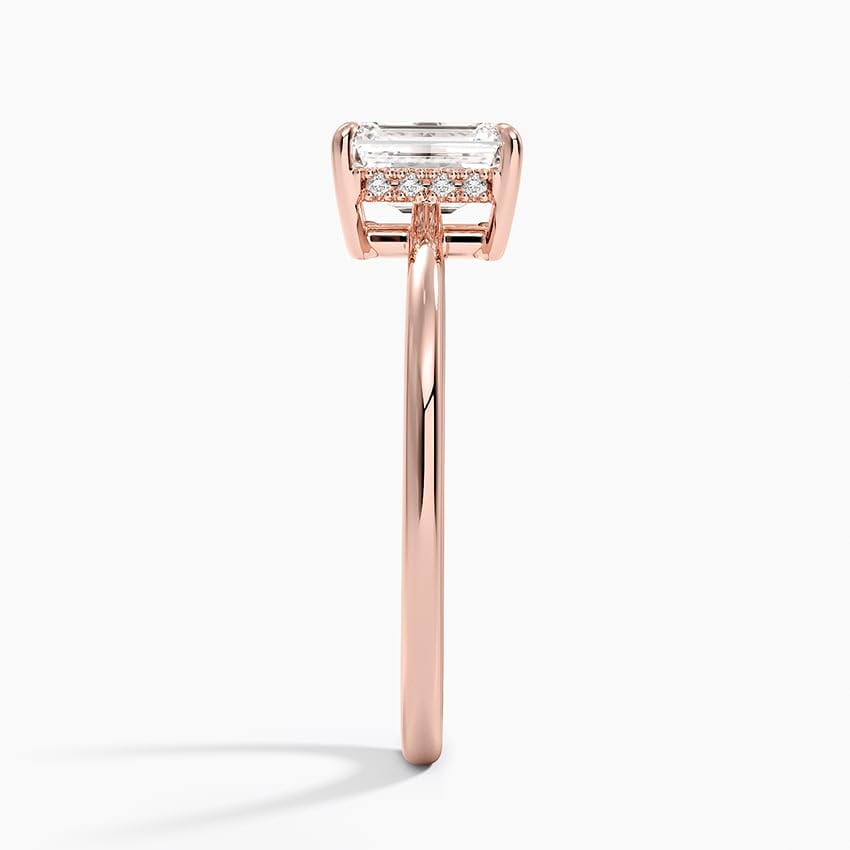 Solitaire 1 CT Emerald Cut Lab Grown Diamond Engagement Ring - view 7