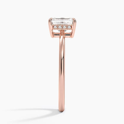 Solitaire 1 CT Emerald Cut Lab Grown Diamond Engagement Ring - view 7