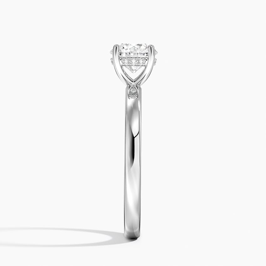 Solitaire 1 CT Round Cut Lab Grown Diamond Engagement Ring - view 3