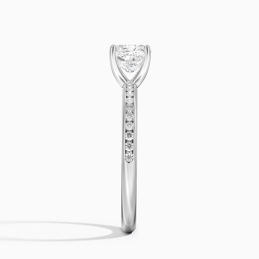 Solitaire 1 CT Cushion Cut Lab Grown Diamond Ring - view 3
