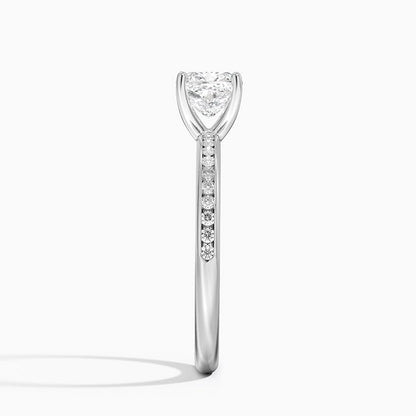 Solitaire 1 CT Cushion Cut Lab Grown Diamond Ring - view 3