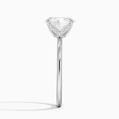 2 CT Oval Cut Lab Grown Diamond Engagement Ring - view 4
