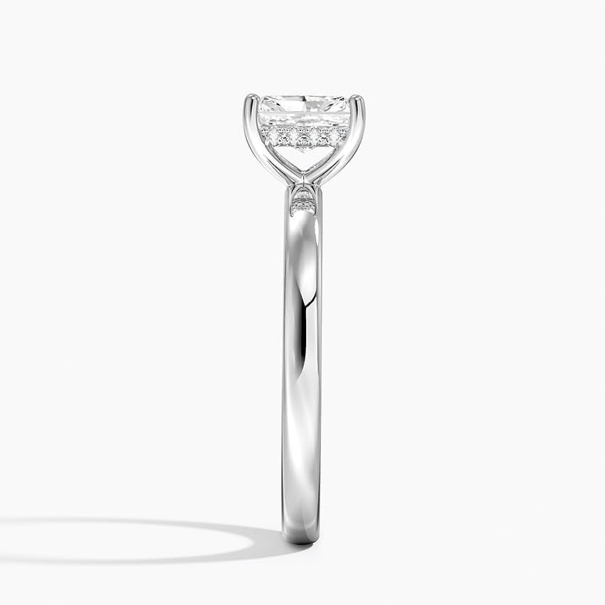 Hidden Halo 1 CT Radiant Cut Lab Grown Diamond Engagement Ring - view 3