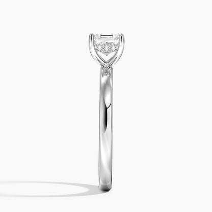 Hidden Halo 1 CT Asscher Cut Lab Grown Diamond Engagement Ring - view 3