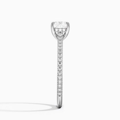 Solitaire 1 CT Cushion Cut Lab Grown Diamond Engagement Ring - view 3