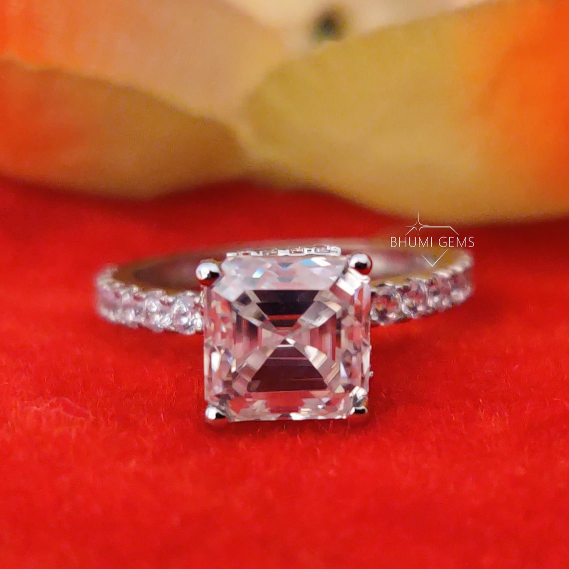 Colorless Moissanite Ring | Anniversary Ring | Gift For Her