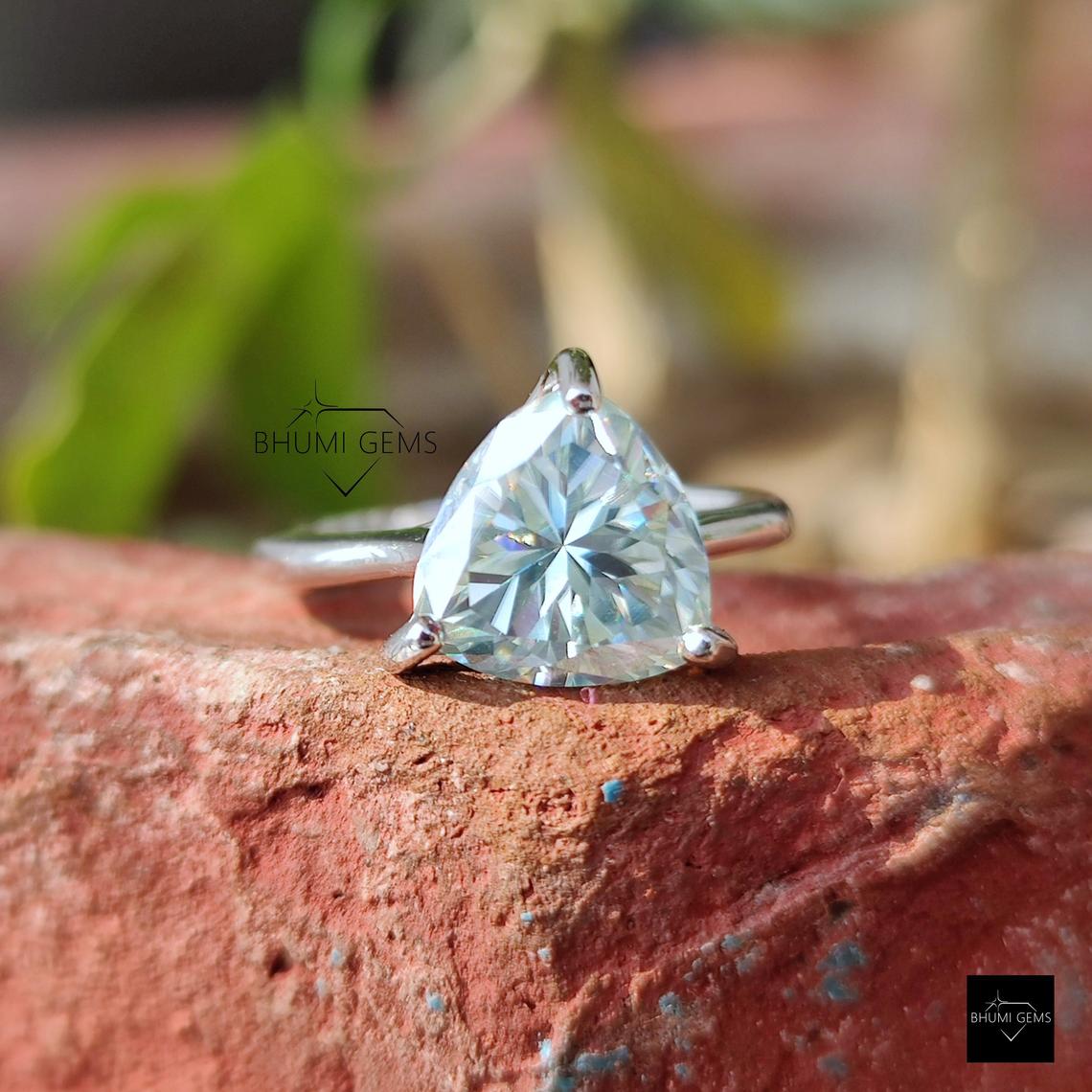 Solid White Gold Wedding Ring | Anniversary Gift For Her