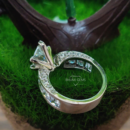 3CT Marquise Cut Moissanite Engagement Ring - view 6