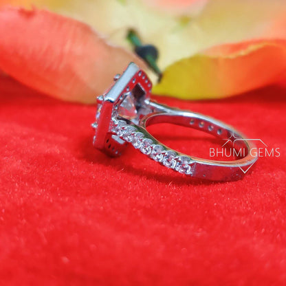 3CT Round Colorless Moissanite Engagement Ring - view 6
