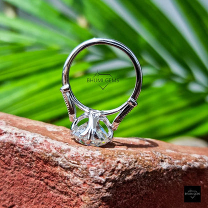 4 CT Old European Cut Moissanite Engagement Ring - view 6