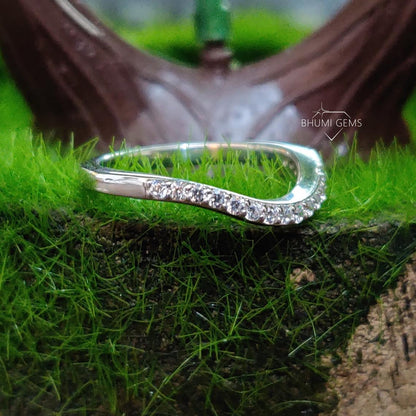 4.45TCW Round Moissanite Wedding Set Bridal Set Engagement Ring - view 6