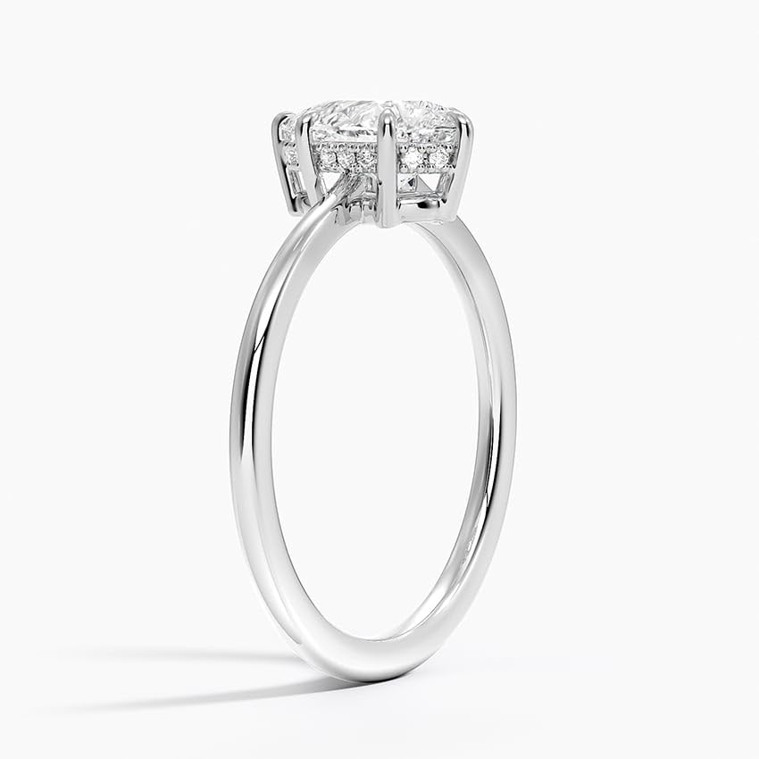 Hidden Halo 1 CT Pear Cut Lab Grown Diamond Engagement Ring - view 2