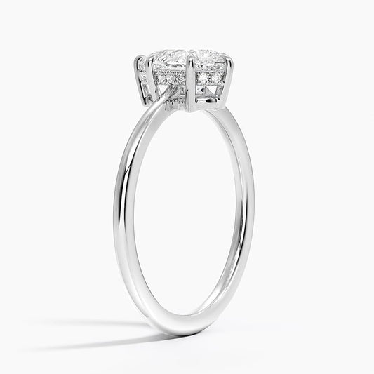 Hidden Halo 1 CT Pear Cut Lab Grown Diamond Engagement Ring - view 2
