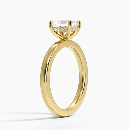 Hidden Halo 1 CT Radiant Cut Lab Grown Diamond Engagement Ring - view 7