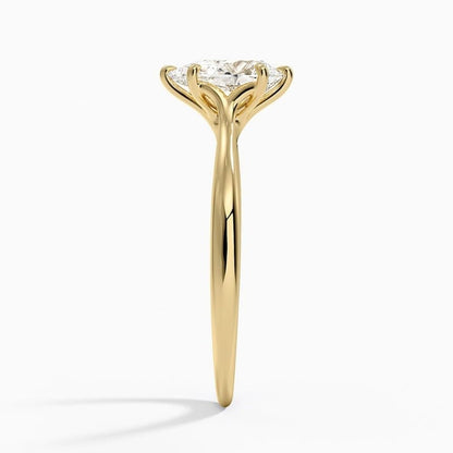 Solitaire 1 CT Pear Cut Lab Grown Diamond Ring - view 3