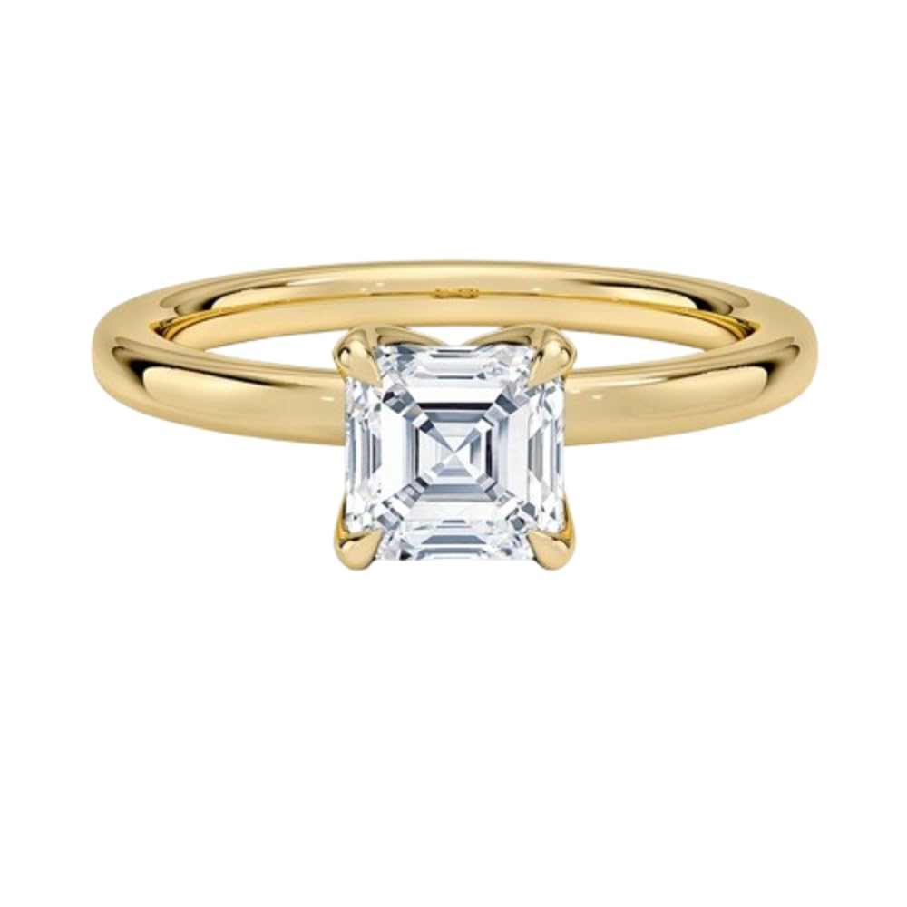 Solitaire 1 CT Asscher Cut Lab Grown Diamond Ring - view 1