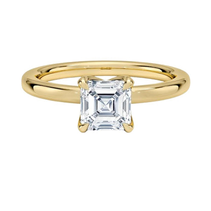 Solitaire 1 CT Asscher Cut Lab Grown Diamond Ring - view 1