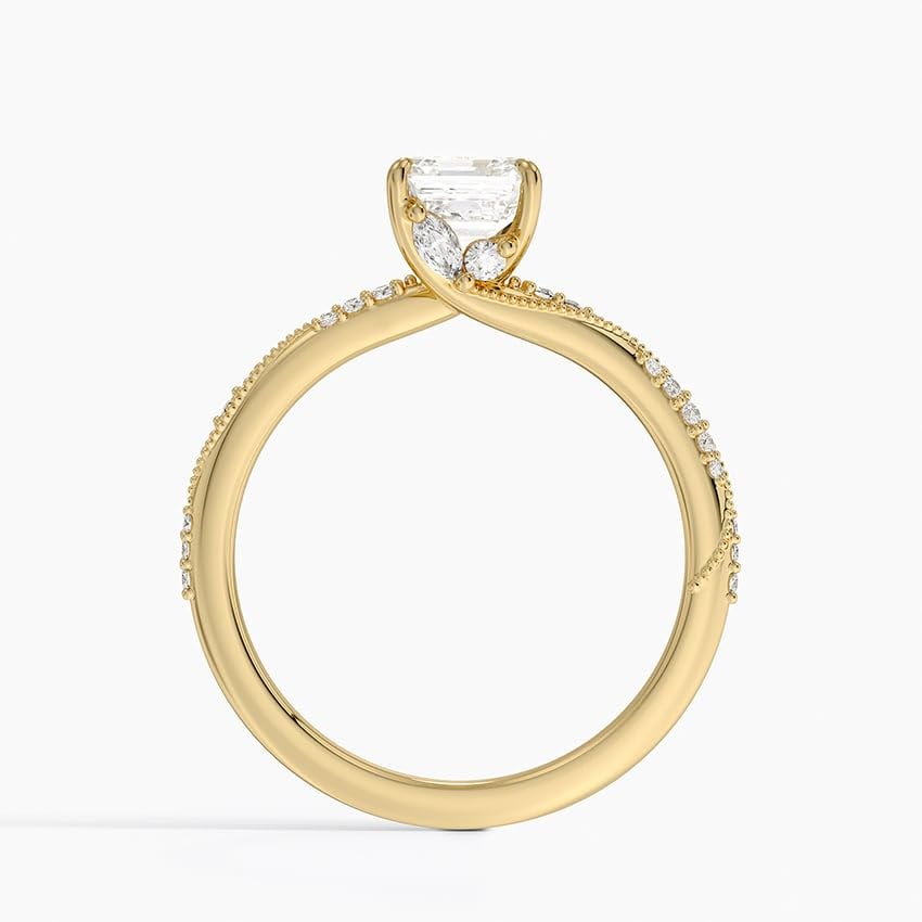 1 CT Asscher Cut Lab Grown Diamond Engagement Ring - view 5
