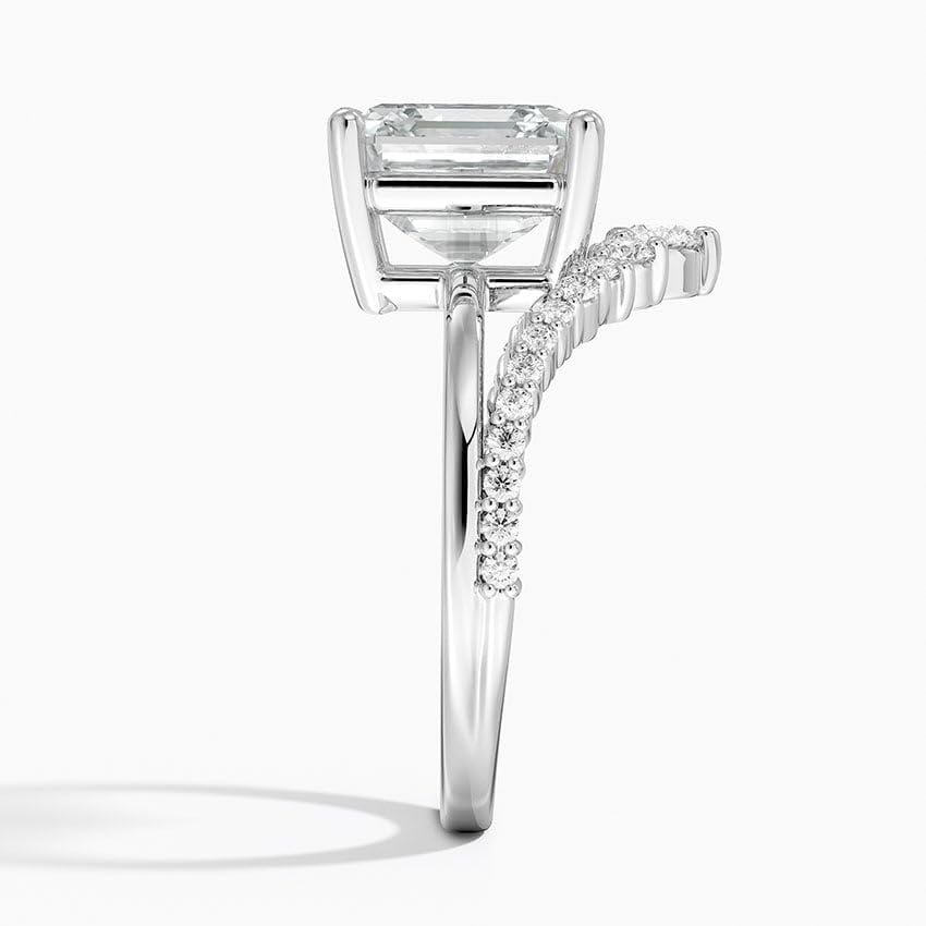 4 CT Asscher Cut Lab Grown Diamond Wedding Ring - view 7