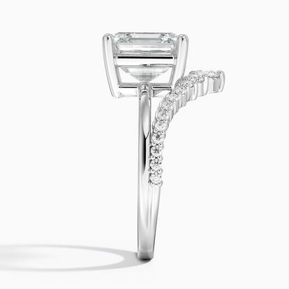 4 CT Asscher Cut Lab Grown Diamond Wedding Ring - view 7