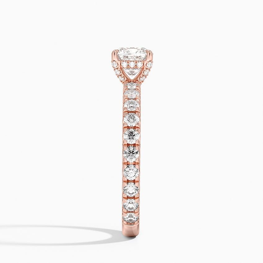 Hidden Halo 1 CT Cushion Cut Lab Grown Diamond Engagement Ring - view 7