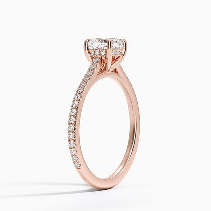 Solitaire 1 CT Cushion Cut Lab Grown Diamond Engagement Ring - view 5