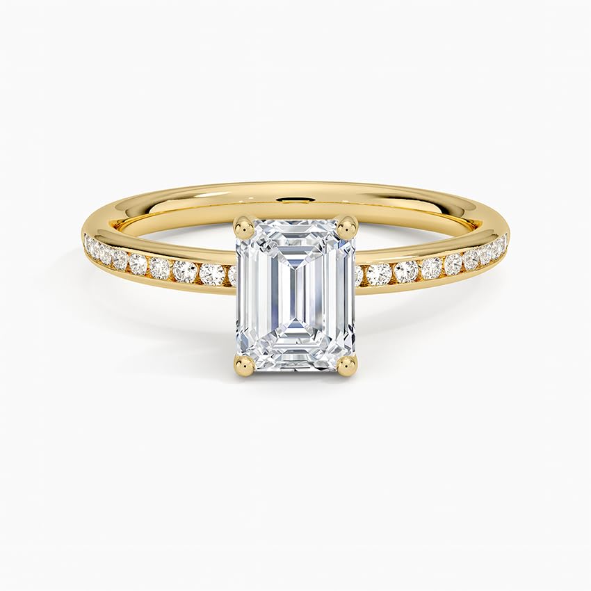 1 CT Emerald Cut Lab Grown Diamond Engagement Ring - view 6