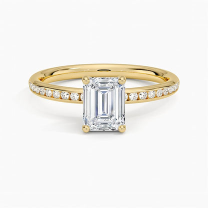 1 CT Emerald Cut Lab Grown Diamond Engagement Ring - view 6