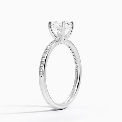 Solitaire 1 CT Cushion Cut Lab Grown Diamond Ring - view 2