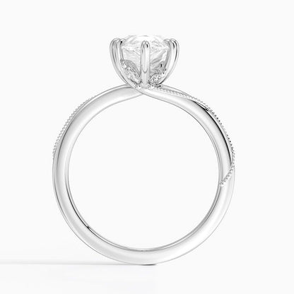 Solitaire 2 CT Pear Cut Lab Grown Diamond Engagement Ring - view 2