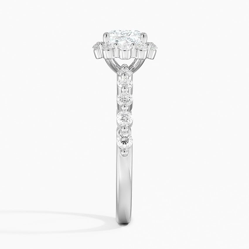 Halo 1 CT Cushion Cut Lab Grown Diamond Engagement Ring - view 3