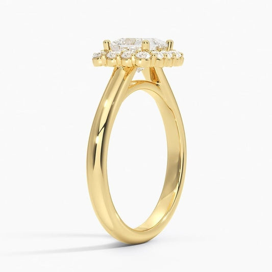1 CT Princess Cut Lab Grown Diamond Engagement Ring - view 2