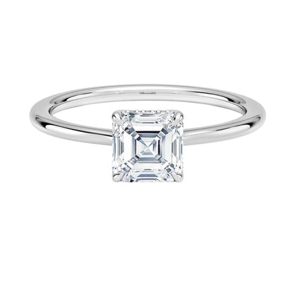 Solitaire 1 CT Asscher Cut Lab Grown Diamond Engagement Ring - view 1
