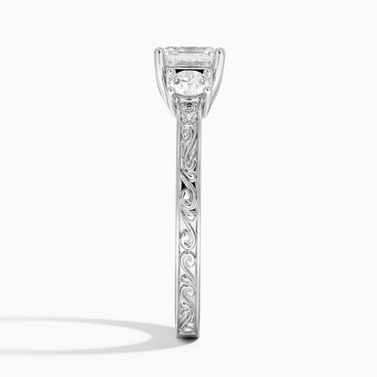 Solitaire 1 CT Asscher Cut Lab Grown Diamond Engagement Ring - view 3