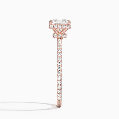 Hidden Halo 1 CT Princess Cut Lab Grown Diamond Ring - view 3