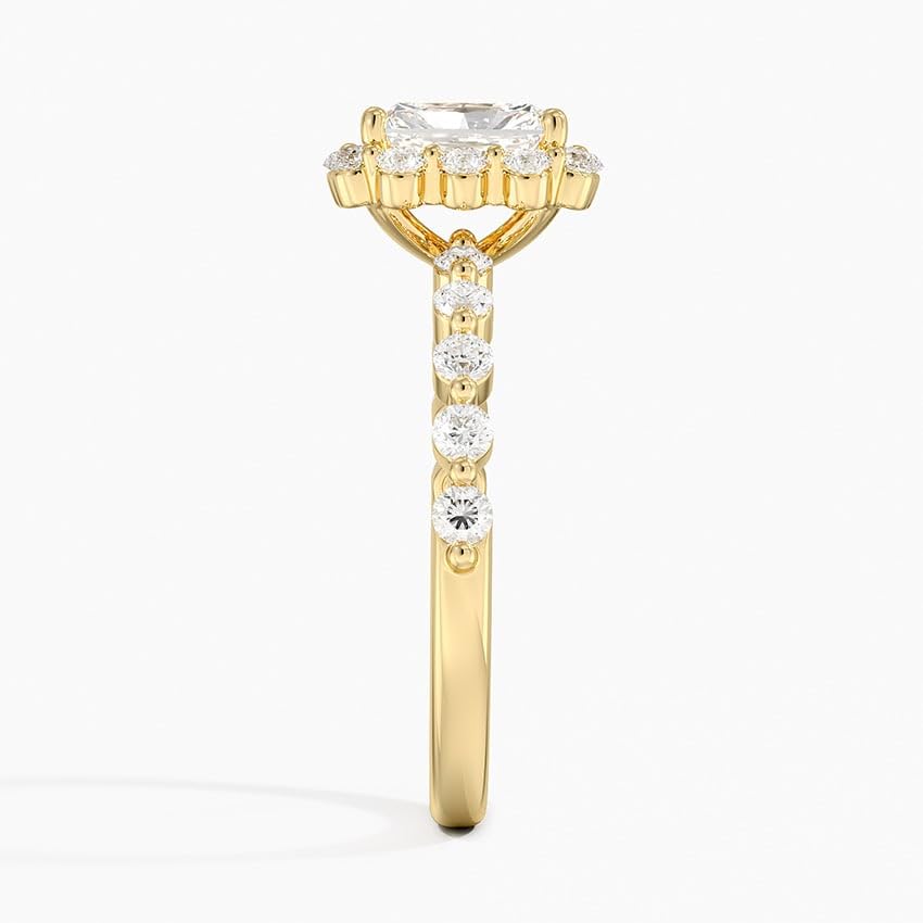 Halo 1 CT Radiant Cut Lab Grown Diamond Engagement Ring - view 3