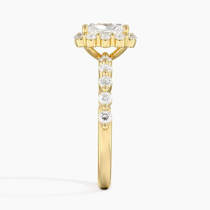 Halo 1 CT Radiant Cut Lab Grown Diamond Engagement Ring - view 3