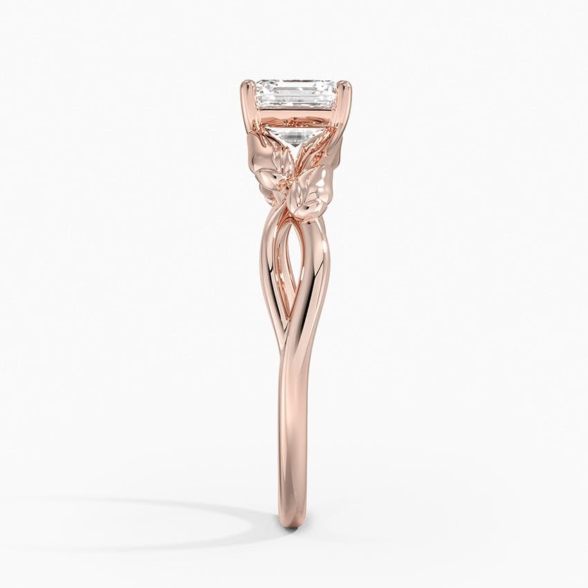 Split Shank 1 CT Asscher Cut Lab Grown Diamond Engagement Ring - view 3