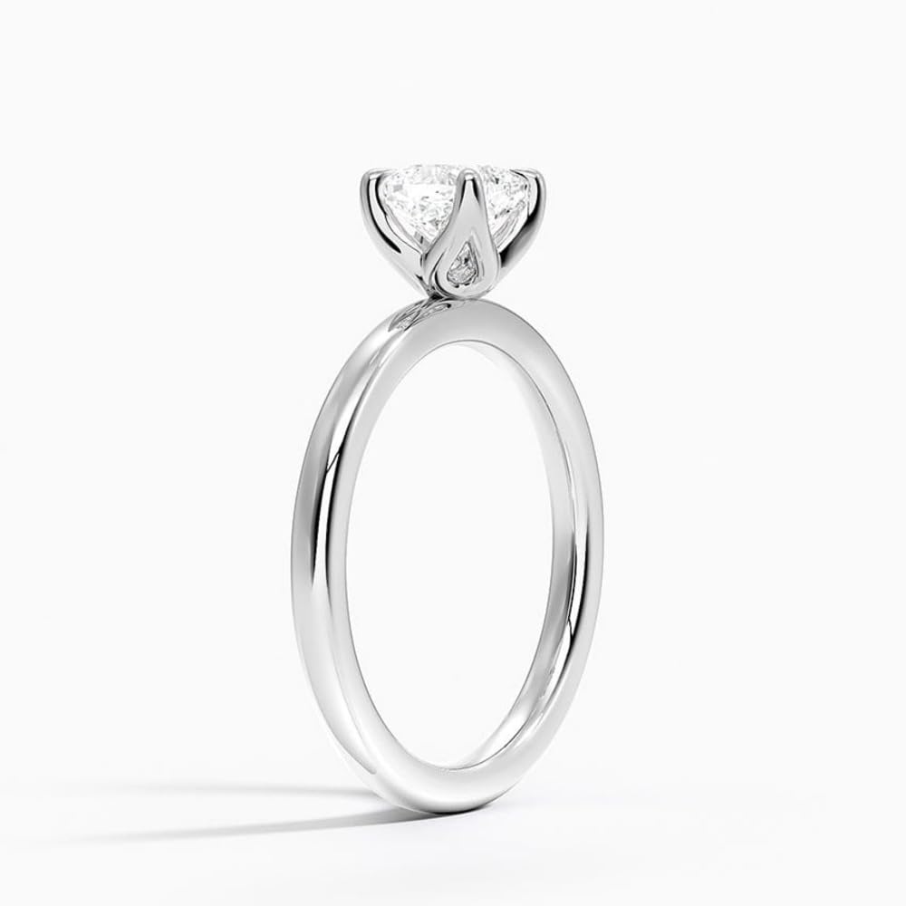 Solitaire 1 CT Cushion Cut Lab Grown Diamond Ring - view 3