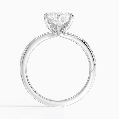 Solitaire 3 CT Marquise Cut Lab Grown Diamond Engagement Ring - view 7