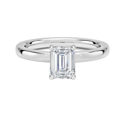 Solitaire 1 CT Emerald Cut Lab Grown Diamond Engagement Ring - view 1