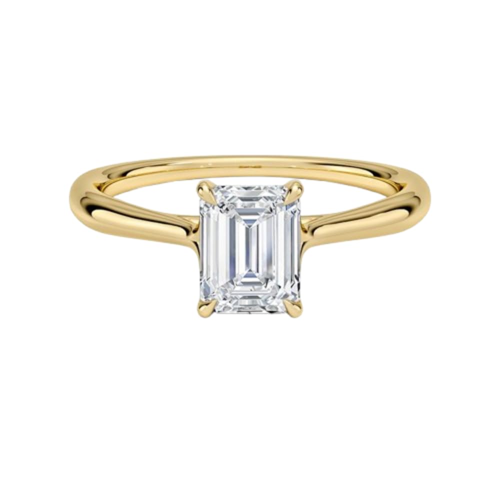 1 CT Emerald Cut Lab Grown Diamond Engagement Ring - view 6