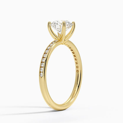 Solitaire 1 CT Round Cut Lab Grown Diamond Ring - view 5