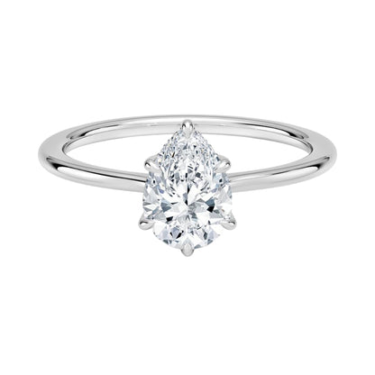 Hidden Halo 1 CT Pear Cut Lab Grown Diamond Engagement Ring - view 1