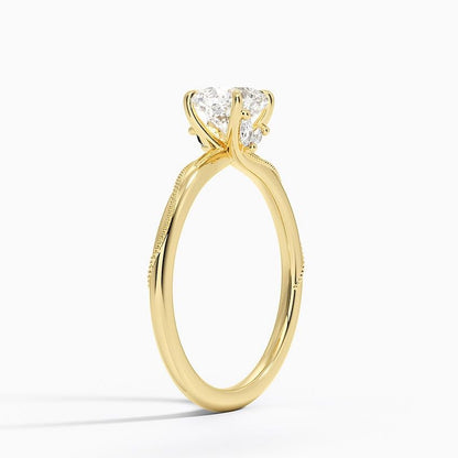 Solitaire 1 CT Cushion Cut Lab Grown Diamond Engagement Ring - view 3