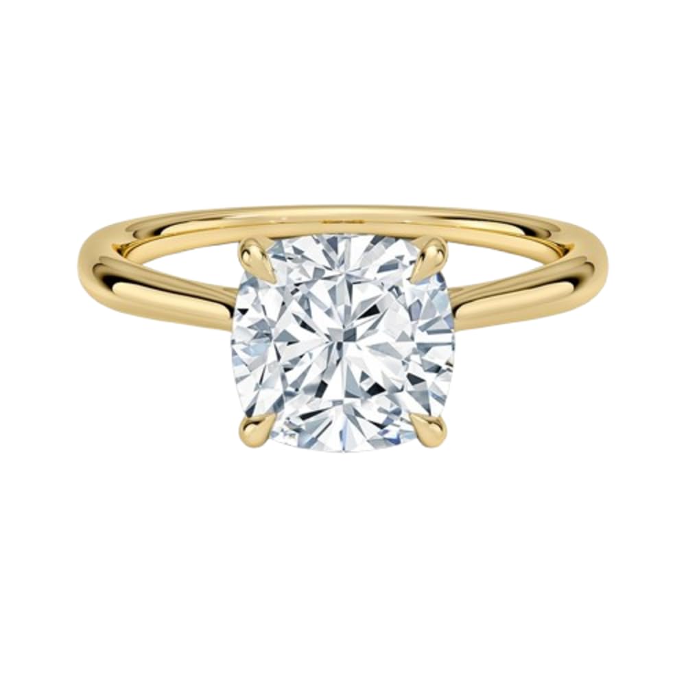 Solitaire 2 CT Cushion Cut Lab Grown Diamond Ring - view 4