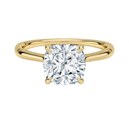 Solitaire 2 CT Cushion Cut Lab Grown Diamond Ring - view 4