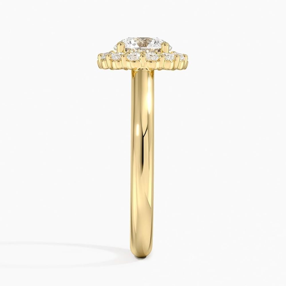 1 CT Round Cut Lab Grown Diamond Engagement Ring - view 3